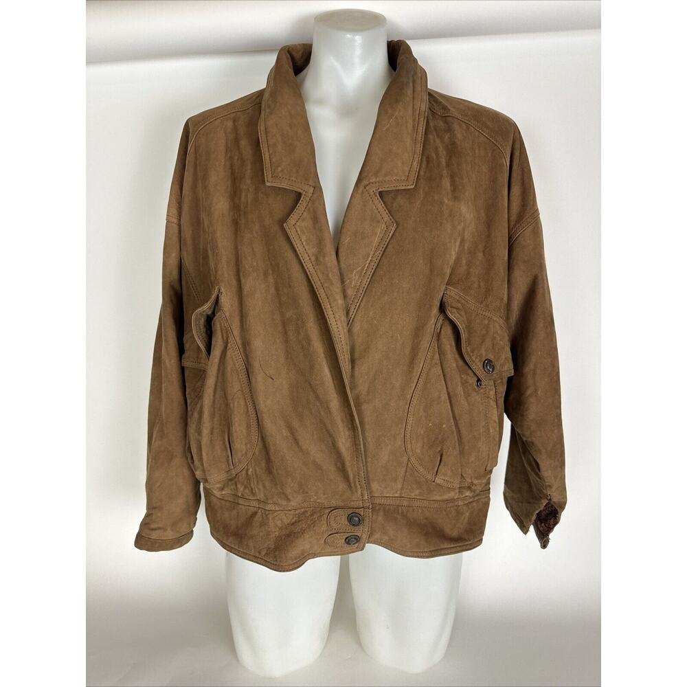 Vintage Women’s Global Identity Leather Jacket Size L/ 10